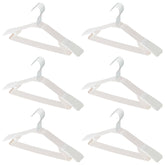 Kuber IndustriesPP Cloth Hanger Set of 30 With Zinc Plated Steel Hook (White)